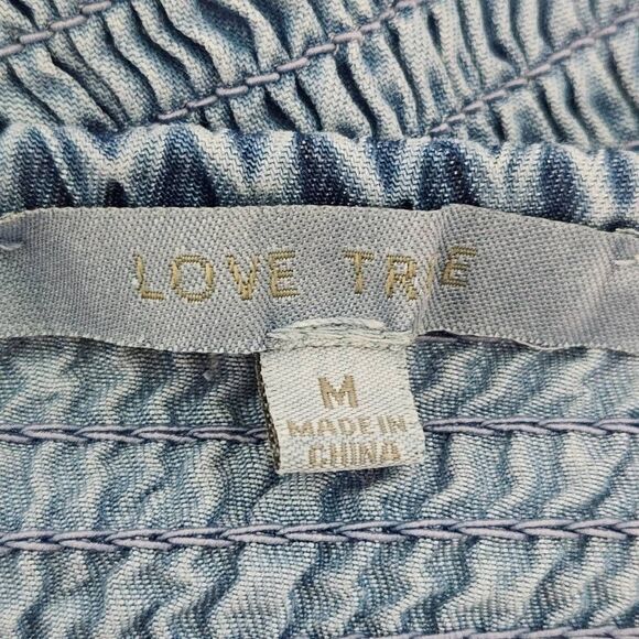 Love Tree Blue Chambray Mini Bodycon Dress Size Medium Blue Bodycon Denim Dress - Picture 7 of 10